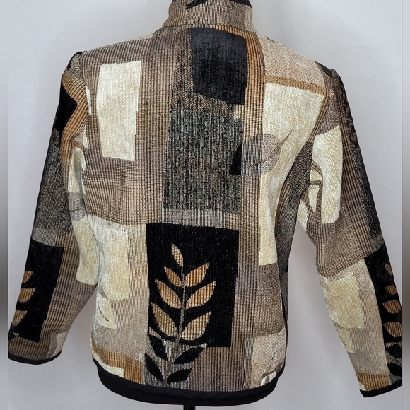 Coldwater Creek Full Zip Ribbed Mock Neck Cropped Fall Jacket/Blazer - Size PS - Picture 4 of 5